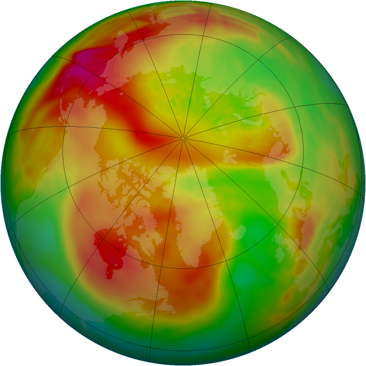 Arctic ozone map for 21 March 2015